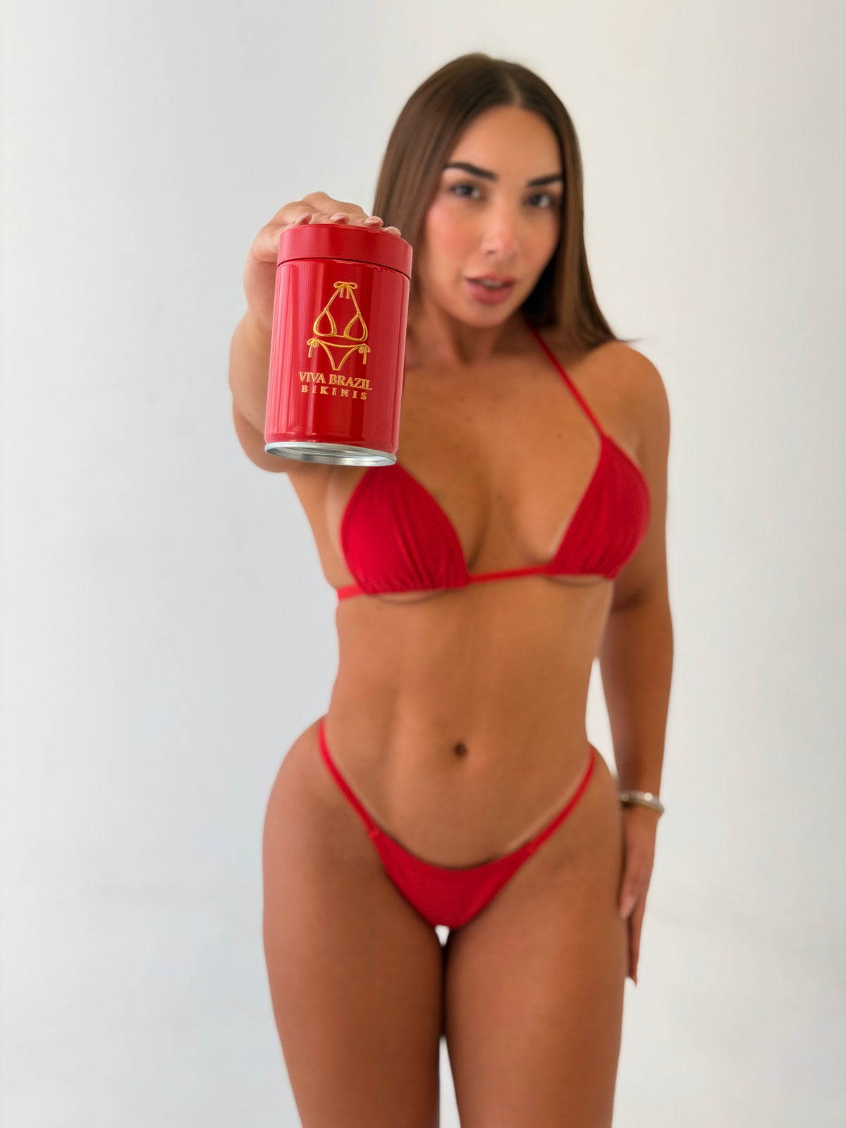 BIKINI IN A CAN RED SET